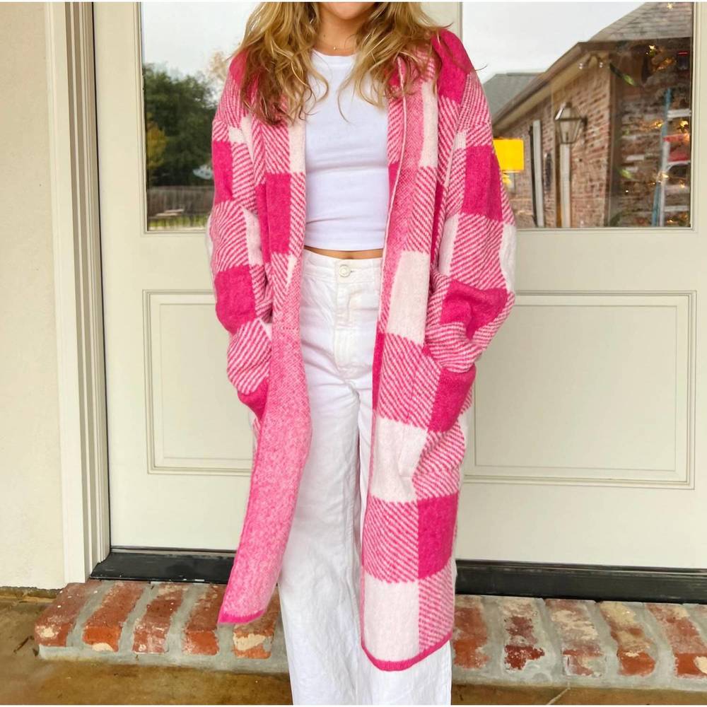 NEW BLUE B angel cardigan in pink and white
